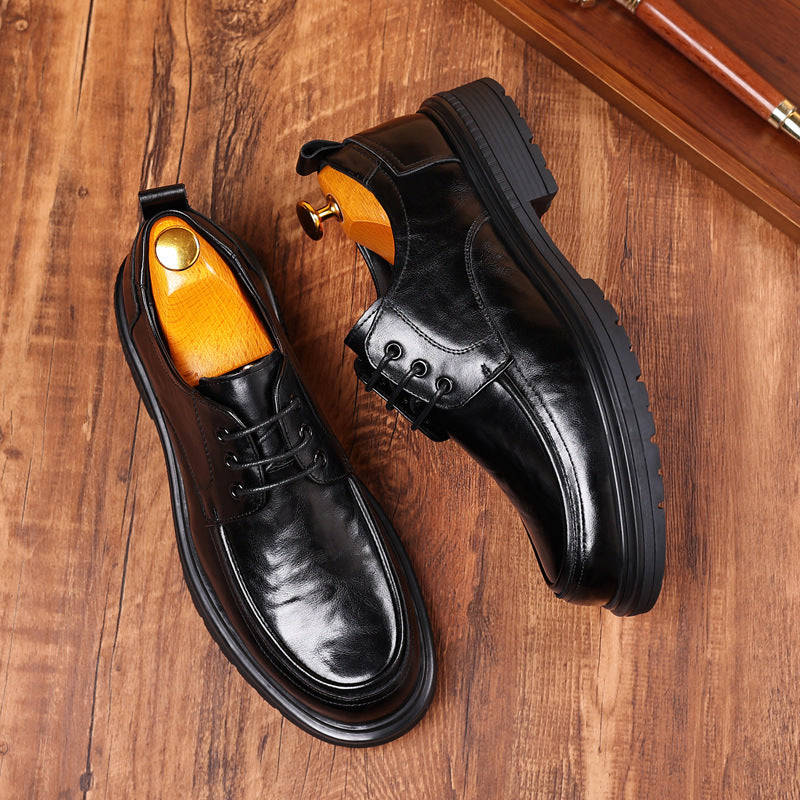Men's First Layer Cowhide Formal Wear Pumps Men's Business Leather Shoes