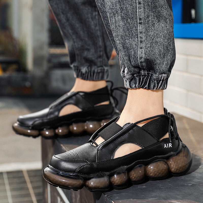 Men's Air Cushion Summer Hollow Popcorn Platform Casual Shoes