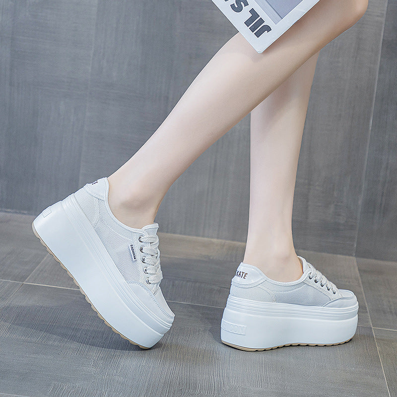 Women's Mesh Breathable Muffin Summer Versatile Platform Hollowed Casual Shoes