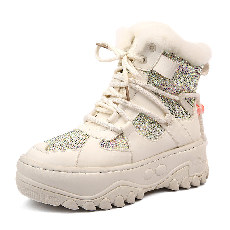 Women's Winter Wild Thick Bottom Waterproof Plus Snow Boots
