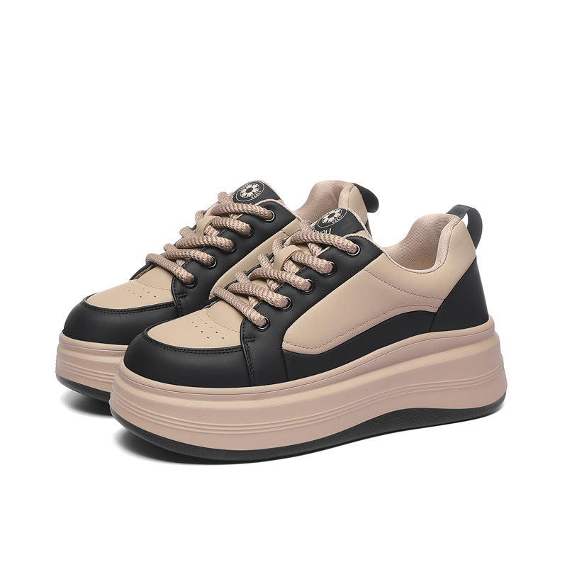 Women's Silk Rabbit Spring Retro Platform Height Casual Shoes