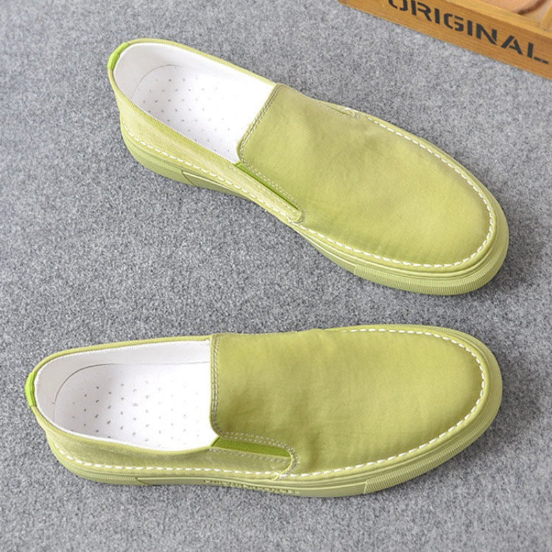 Men's Cloth Summer Breathable One Pedal Korean Sneakers