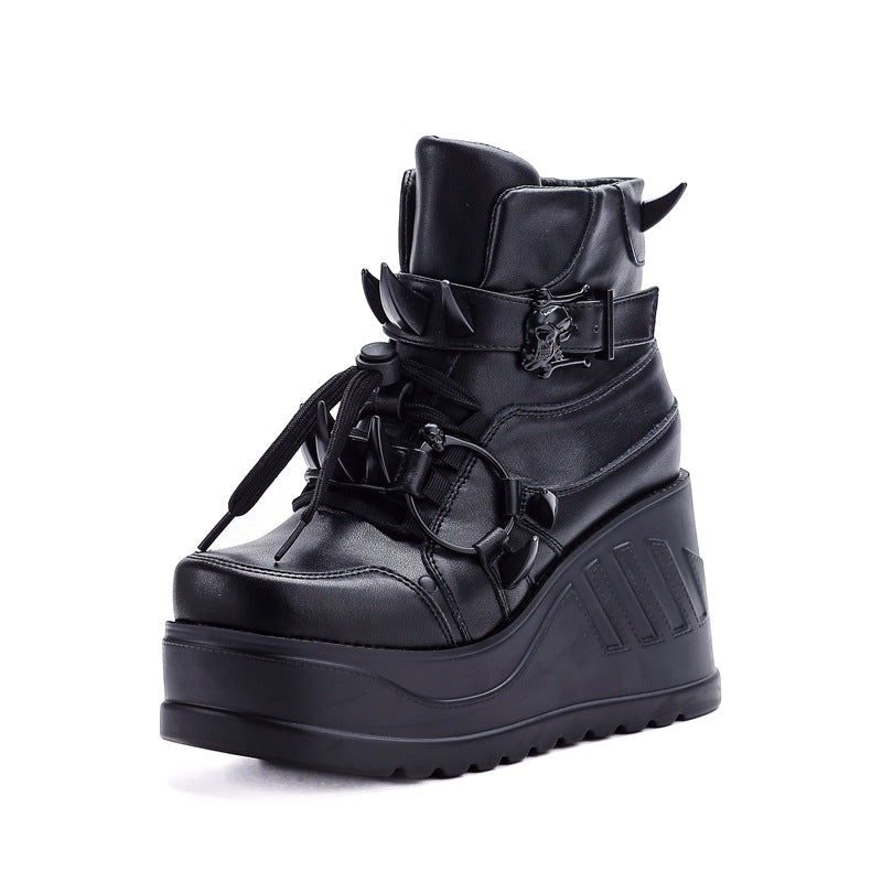 Women's Thick-soled Muffin Small Height Increasing Wedge Pumps Leisure Men's Shoes