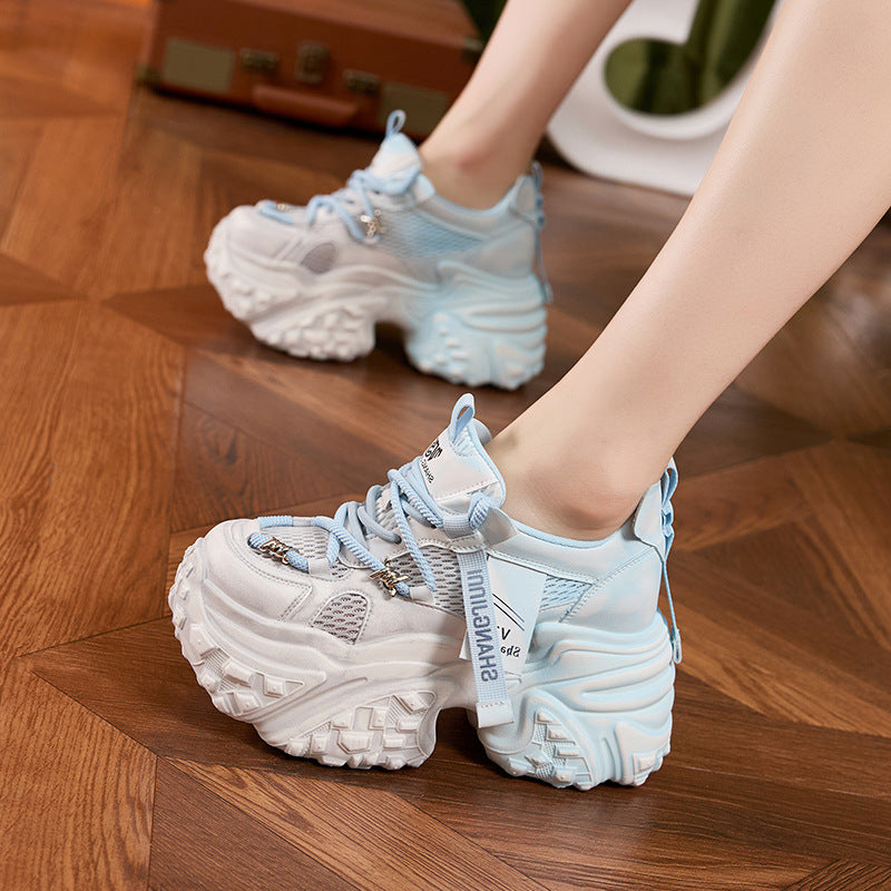 Women's Daddy Platform Hidden Breathable Mesh Women's Sports Shoes