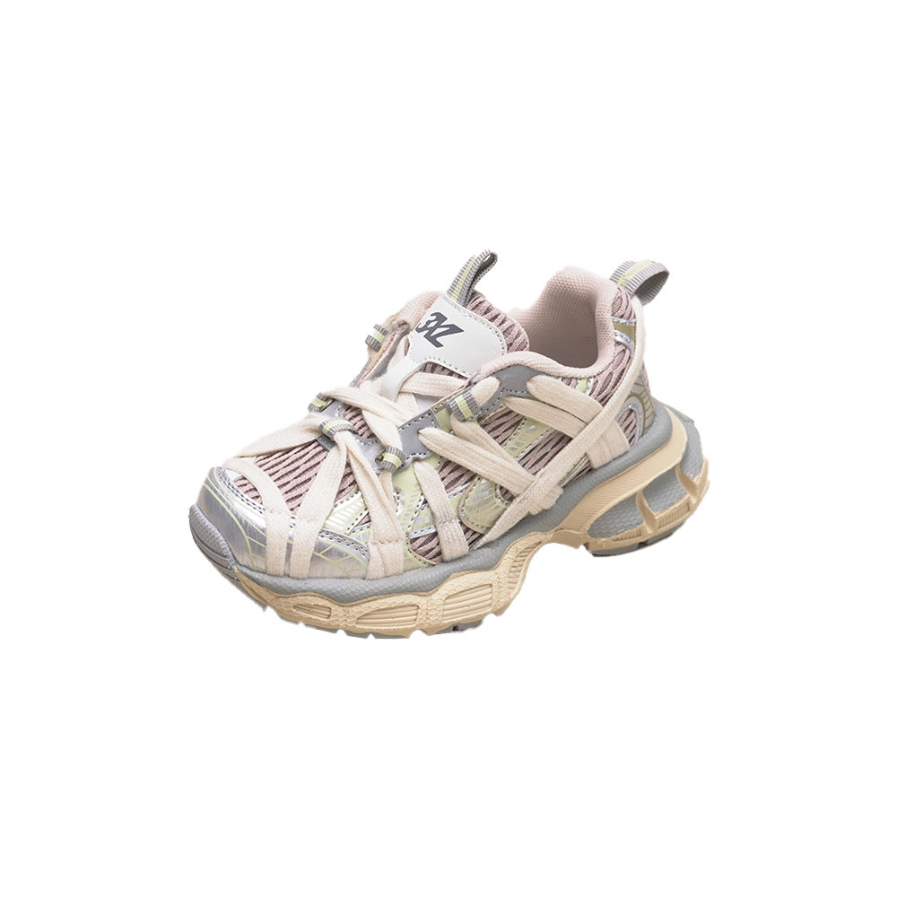 Women's & Men's Trendy Paris Cobweb Clunky Single Fleece-lined Kid's Sneakers