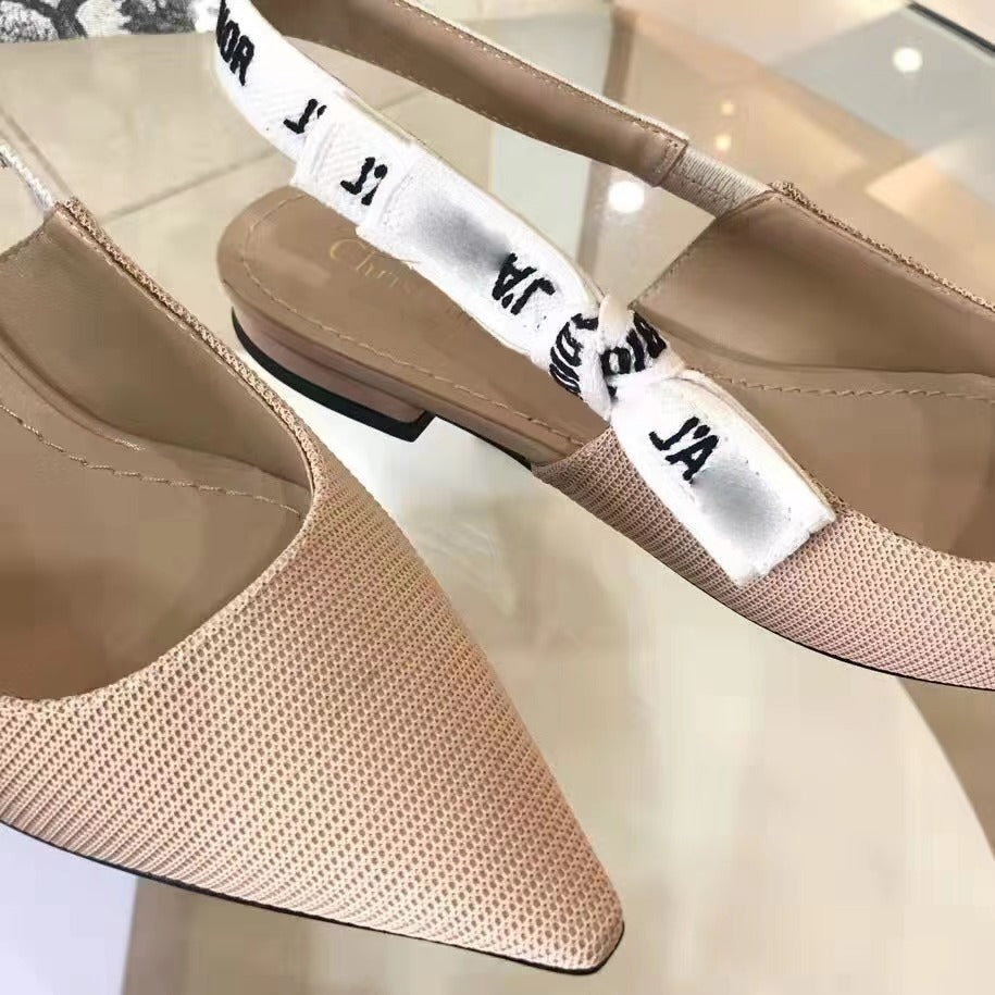 Women's Summer Stiletto Pointed Toe Kitten Closed Back Heels