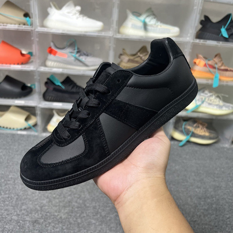 Women's & Men's Size German Training Genuine White Slip-on Retro Easy Matching Men's Casual Shoes