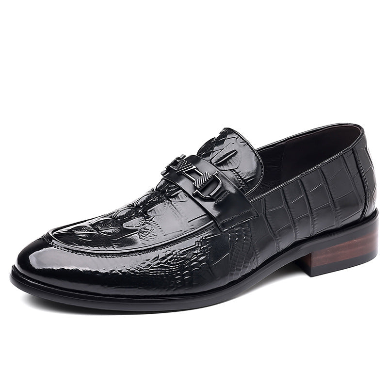 Men's Cowhide Business Formal Wear Office British Leather Shoes