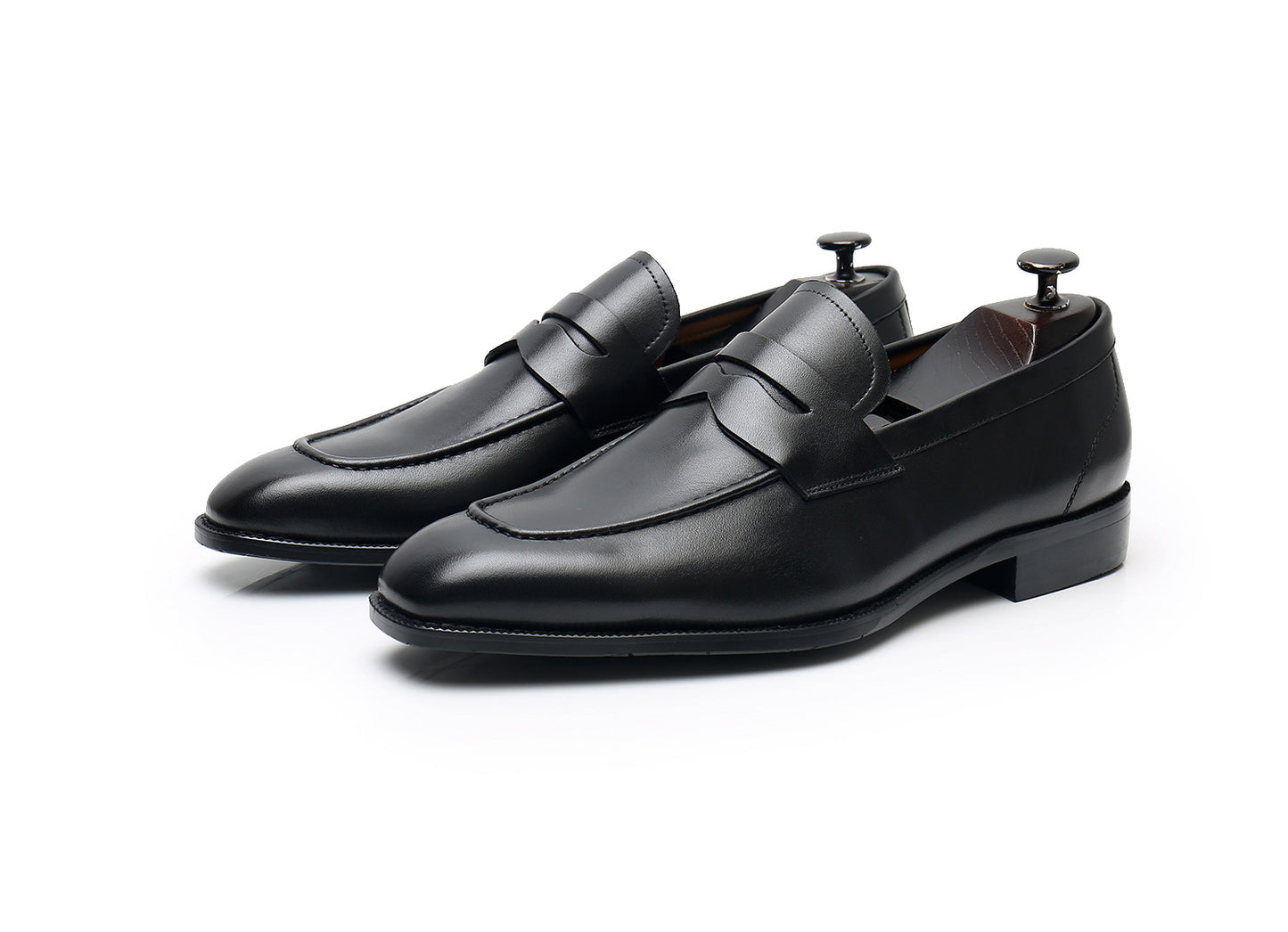 Men's Genuine Square Toe Slip-on Business Formal Leather Shoes