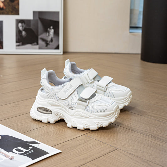 Women's Velcro Mesh Breathable Clunky Summer Platform Casual Shoes