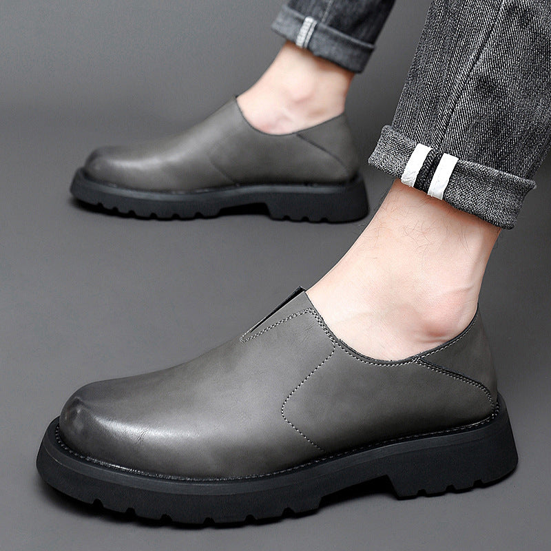 Men's Autumn Portable Outdoor Trendy Fashion Slip-on Men's Casual Leather Shoes