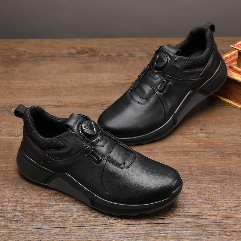 Men's Trendy Flat Breathable Sports Genuine Leather Shoes