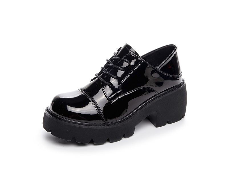 Women's Chunky Platform Shallow Mouth Single Fashion Casual Shoes