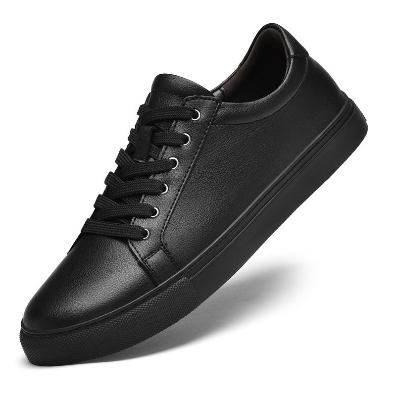 Men's Four White Hollow Korean Breathable Board Casual Shoes