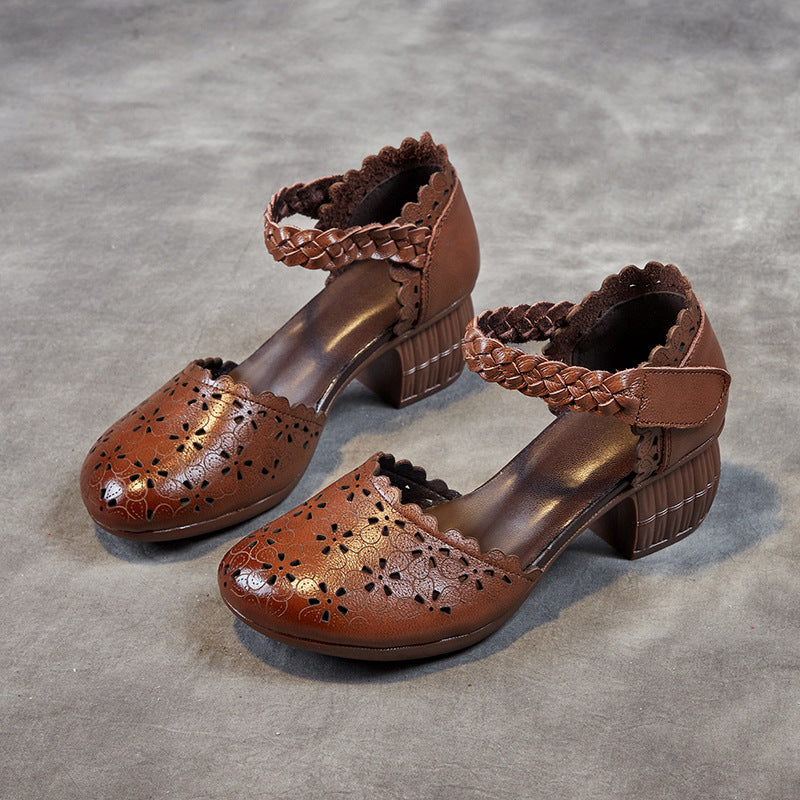 Women's & Men's Outer Wear First Layer Cowhide Mother Chunky Men's Shoes