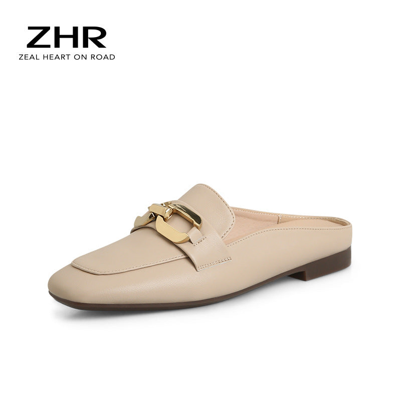 Women's Summer British Style Lazy Pump Half Fashion Sandals