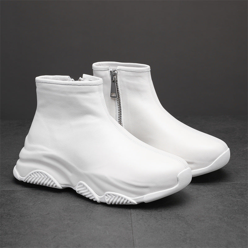 Men's Trendy British Style Chelsea Height Increasing Boots