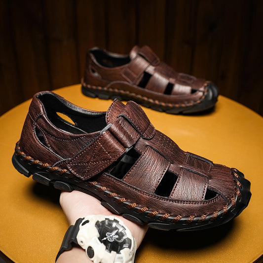 Men's Summer Outdoor Fashion Cattlehide Plus Size Men's Shoes