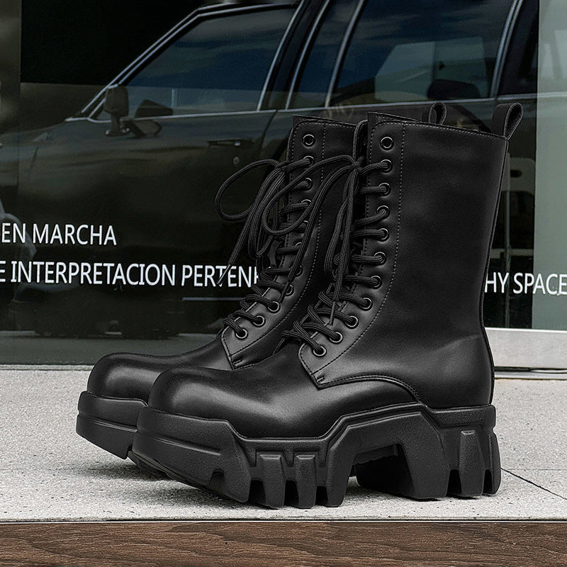 Martin Round Head Thick Bottom Height Increasing Gear Boots