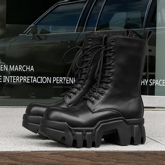 Martin Round Head Thick Bottom Height Increasing Gear Boots