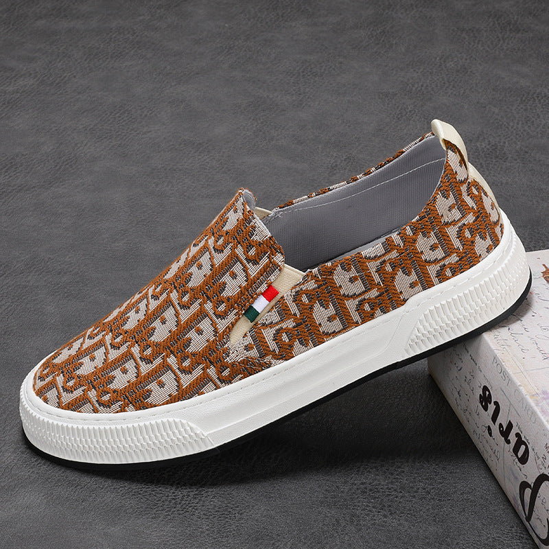Men's Soft Bottom Breathable Cloth Bear Versatile Canvas Shoes