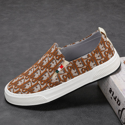 Men's Soft Bottom Breathable Cloth Bear Versatile Canvas Shoes