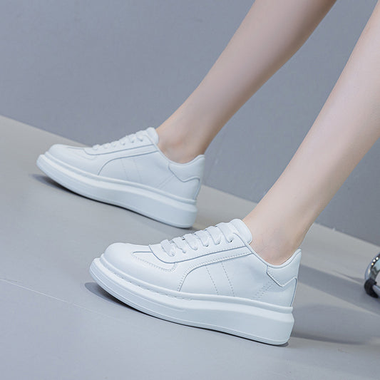 Women's Thick Bottom Spring Front Sports Round Casual Shoes