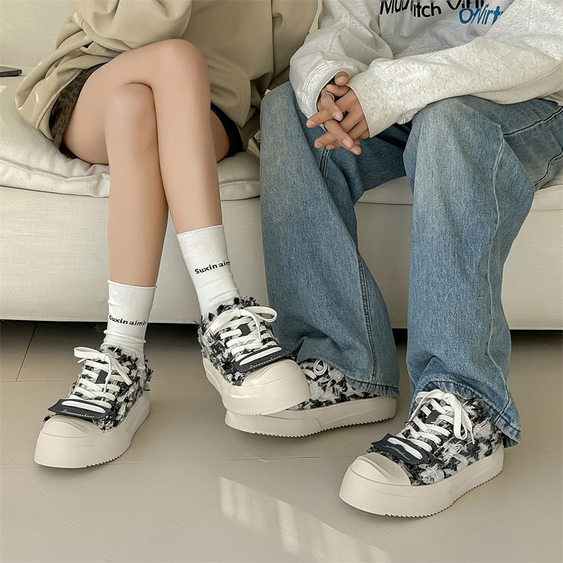Women's & Men's Classic Style Niche Design Couple Board Canvas Shoes
