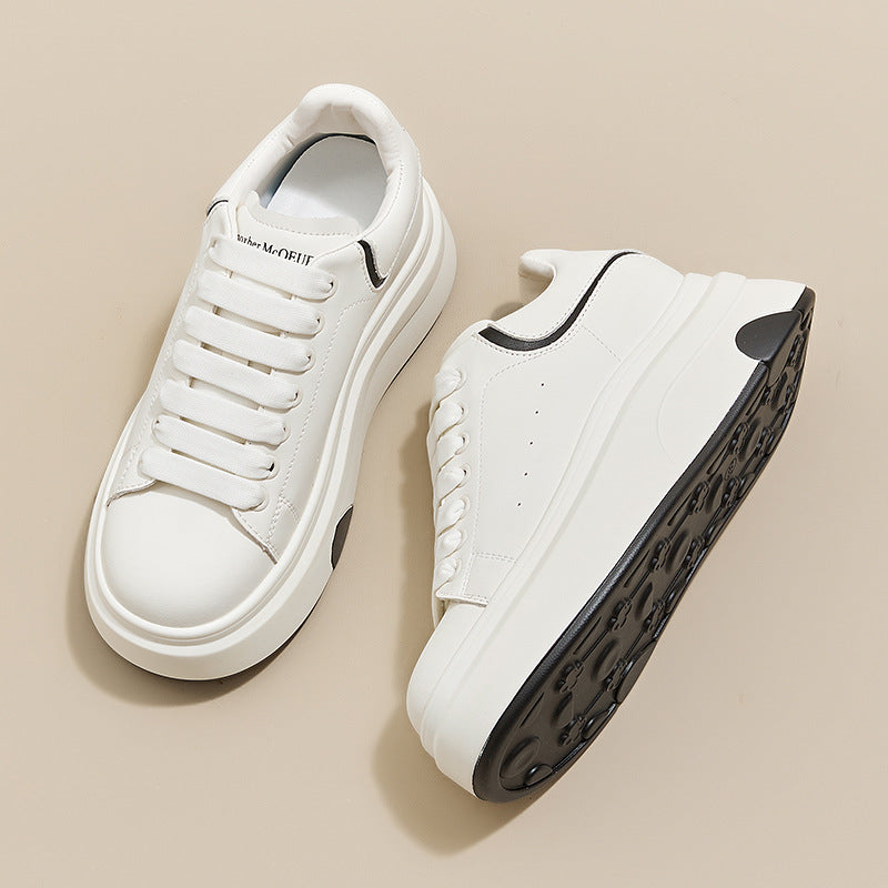 Women's Thick-soled High White Fashion Lightweight Breathable Women's Casual Shoes