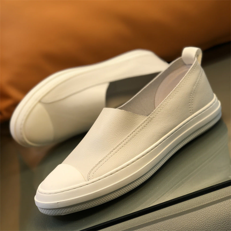 Men's Slip-on White Summer Breathable No Lining Sneakers