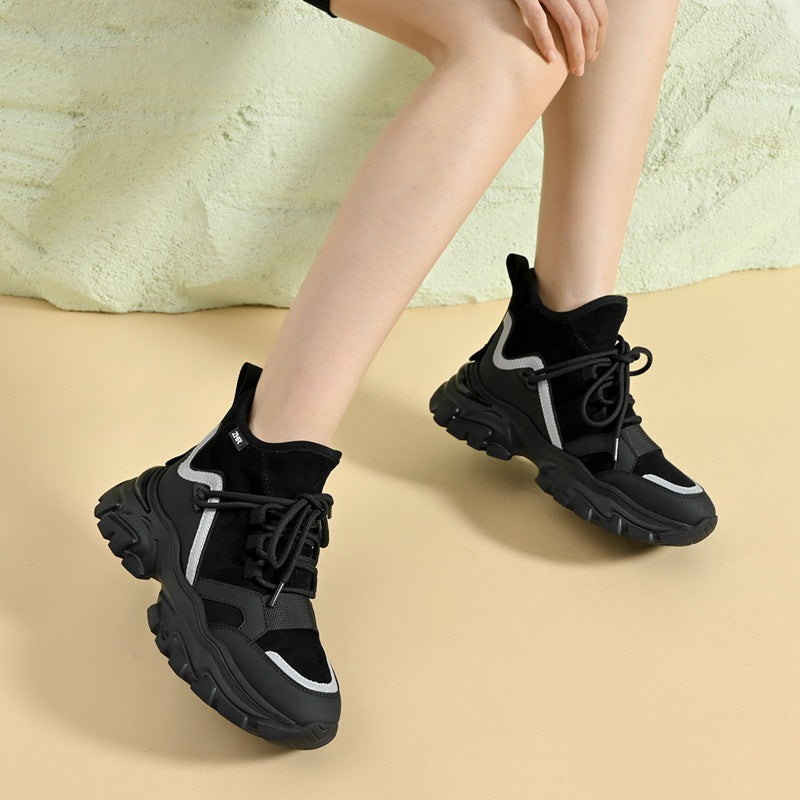 Women's Warm Platform Dad Winter Fleece-lined Bag Women's Sports Shoes