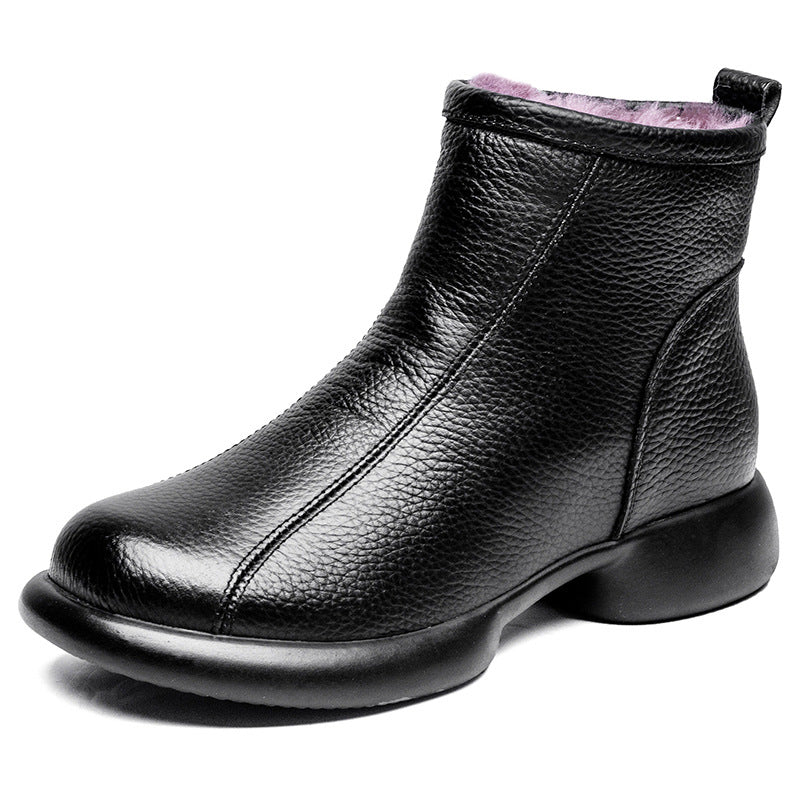 Women's Warm Thickened Mom Comfortable Fur Integrated Snow Boots