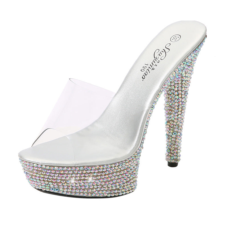 Trendy Glamorous Unique Rhinestone Yuan Cm Heels