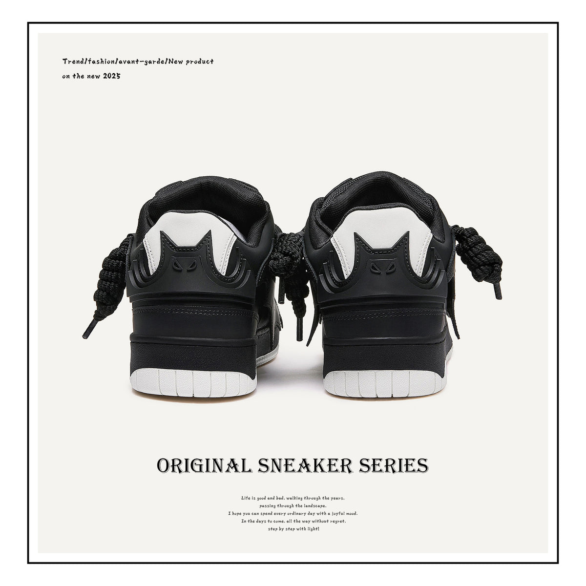 Women's & Men's Trendy Cool Bat Black Youth Bread Sneakers