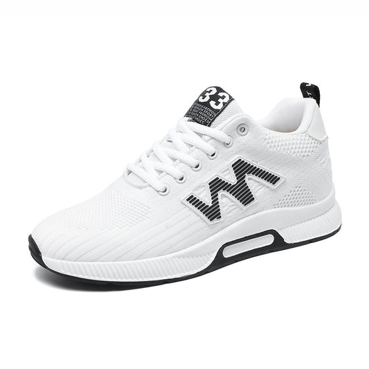 Men's Invisible Height Increasing Insole Fly Woven Sneakers