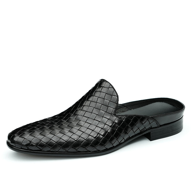 Men's Genuine Summer Wear Business Hand-woven Half Sandals