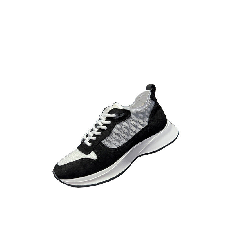 Men's Trendy Letter Home Presbyopic Embroidered Platform Sneakers
