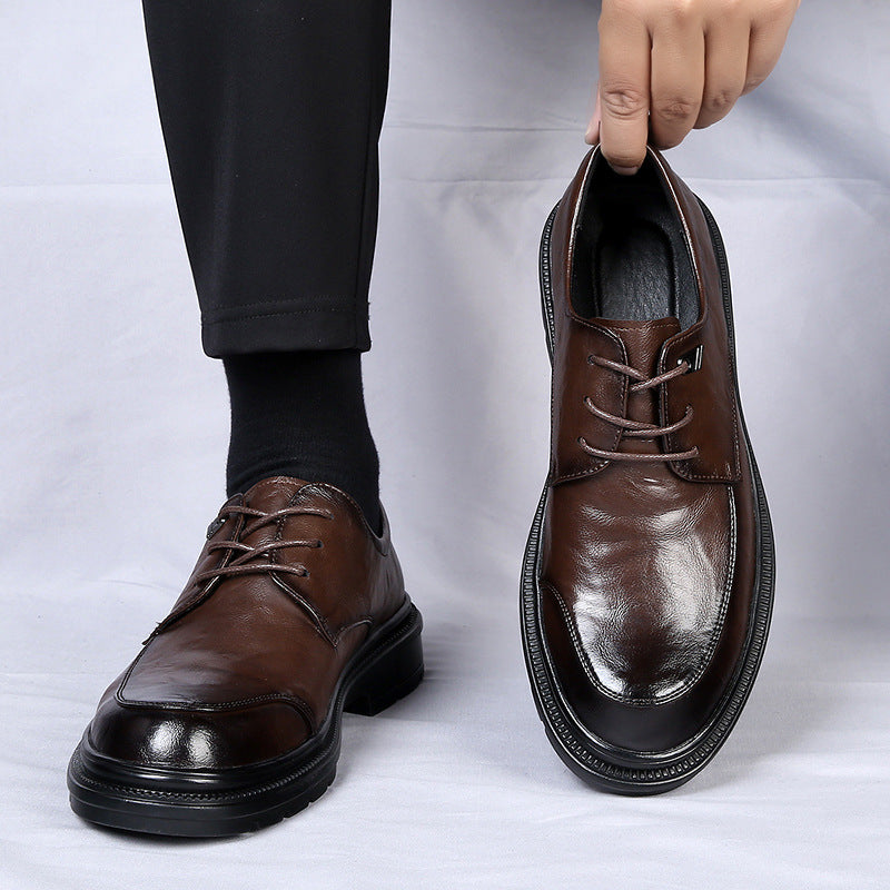 Men's Bottom Formal Wear Authentic Hollow Out Breathable Groom Leather Shoes