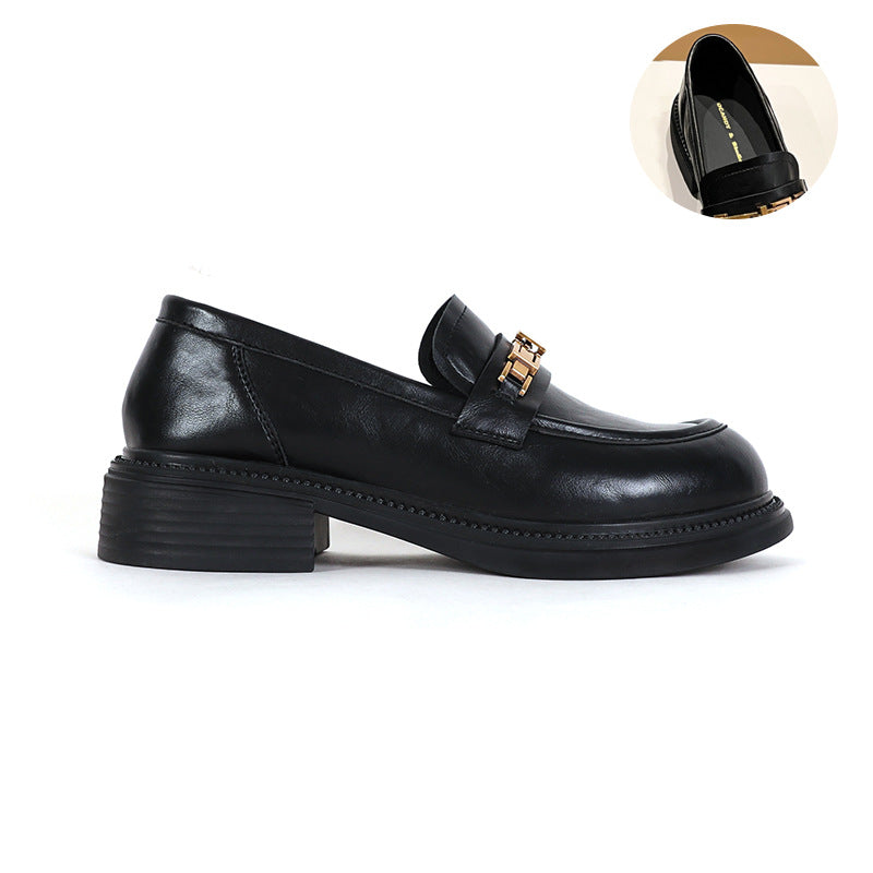 Sheepskin Version Authentic British Style Thick Bottom Loafers