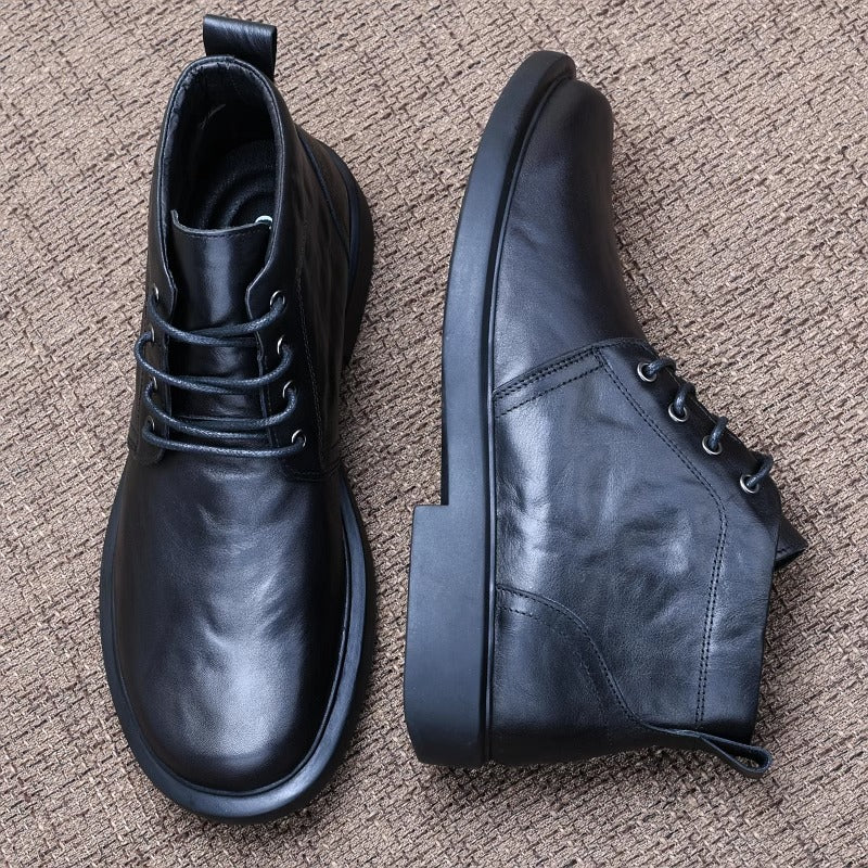 Men's Genuine Business Autumn Martin Thick Bottom Leather Shoes