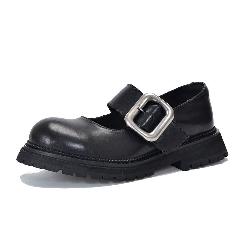 Women's Activity Price Metal Buckle Round Head Thick Women's Shoes
