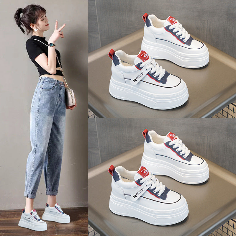 Women's Autumn Platform Fashionable Round Toe Heightened Easy Wear Women's Casual Shoes