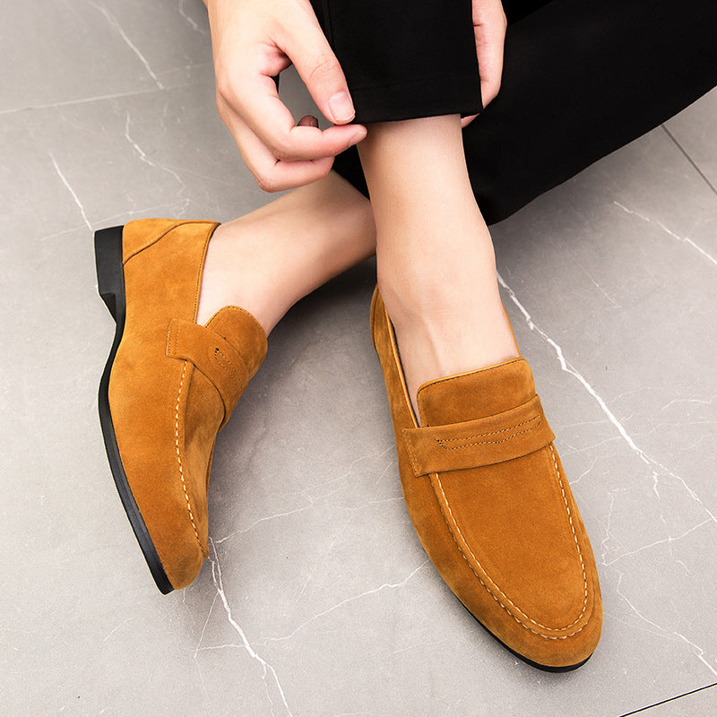 Men's Slip-on British Style Daily Simple Suede Leather Shoes