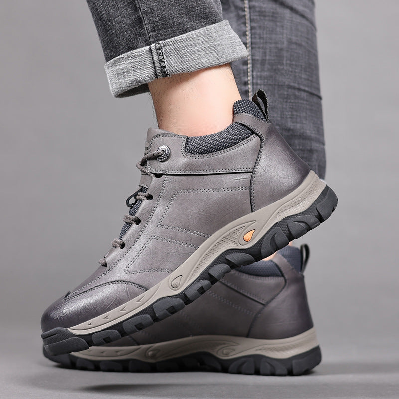 Men's Genuine Wool Outdoor Fleece-lined Warm Northeast Men's Shoes