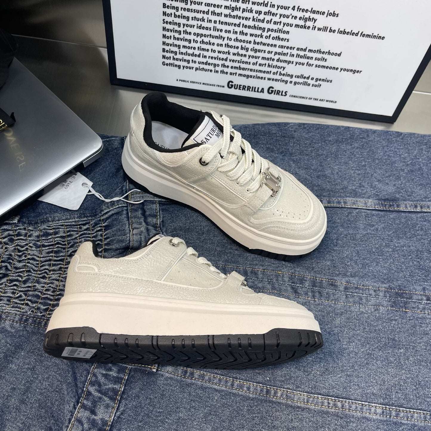 Women's Retro Spring Versatile Cracked Genuine Thick Casual Shoes