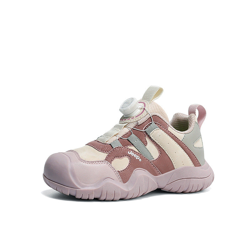 Children's Spring Rotating Button Comfortable Lightweight Boy's Kid's Sneakers