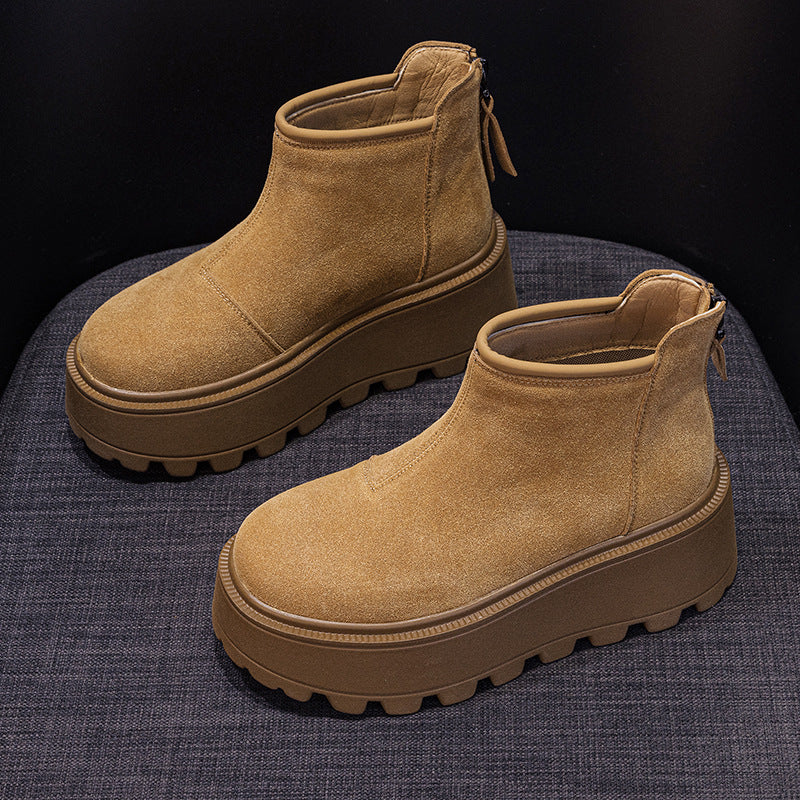 Women's Fashion Low Top Thick Bottom Warm Keeping Back Women's Casual Shoes