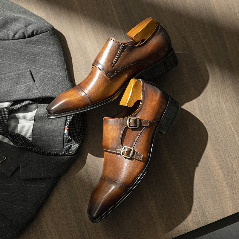 Men's Within Hours Handmade Chic Color Business Formal Wear Leather Shoes