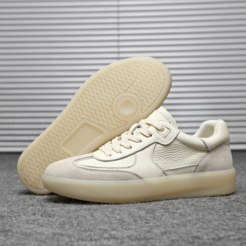 Men's Top Layer Cowhide Lightweight Breathable Soft Sneakers