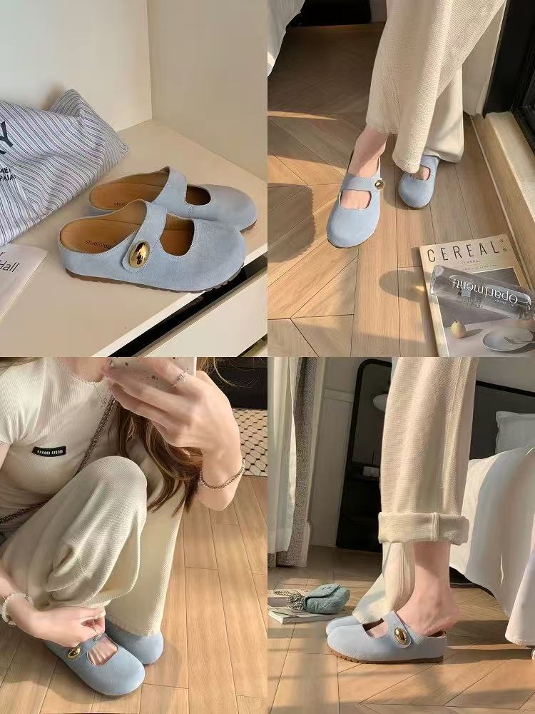 Women's & Men's The Bottom Golden Bean Closed Toe Half Outer Men's Shoes